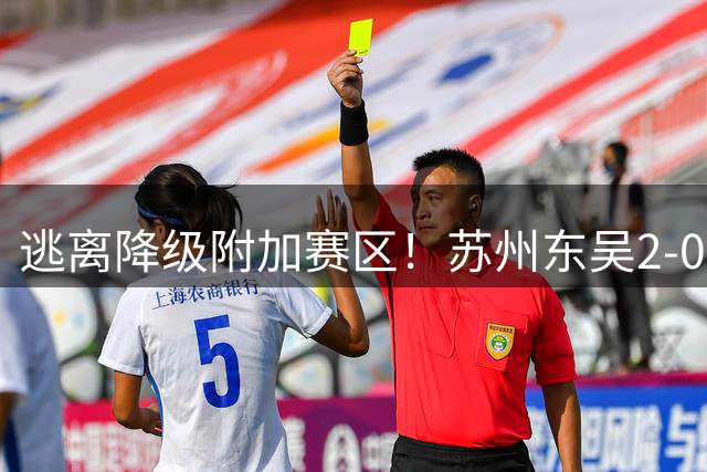 逃离降级附加赛区！苏州东吴2-0南京城市获2连胜 米尔扎提双响